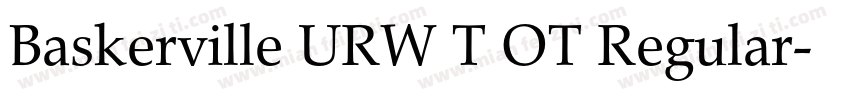 Baskerville URW T OT Regular字体转换